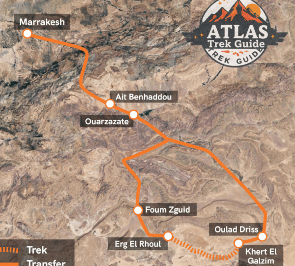 Sahara Desert Trek—Atlas Trek Guide—Map